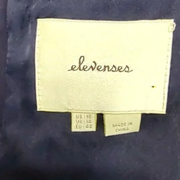 Anthropologie Elevenses Jumpsuit 10 Beca Blue Colorblock Wide Leg Copped Cut Out - Picture 10 of 15